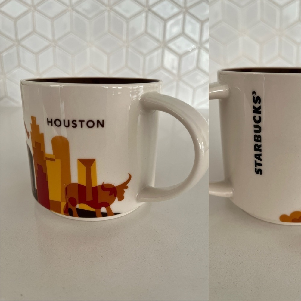 STARBUCKS Houston 2015 You Are Here Series Collector 14 oz Horseshoe Cowboy Hat